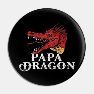 Awesome Papa Dragon Fearsome Dragon Fantasy Dad Pin