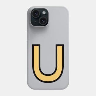 Funky Yellow Letter U Phone Case