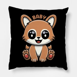 cute baby raccoon Pillow