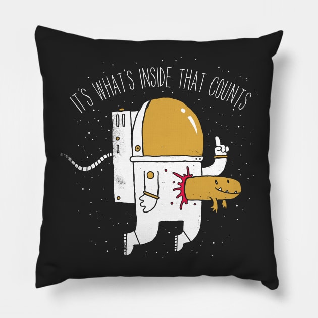 Space Sucks Pillow by DinoMike