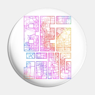 Beijing, China City Map Typography - Colorful Pin