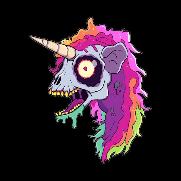 Heavy Music Lover Zombie Unicorn Heavy Metal by QQdesigns