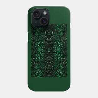 Geometric Pattern of Green Background Futuristic Style Phone Case