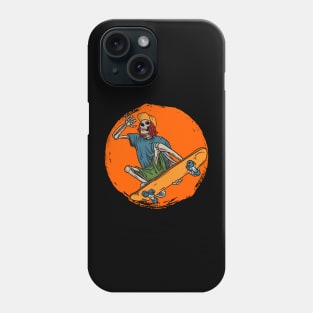 Skeleton Skateboard Cool Aesthetic Phone Case