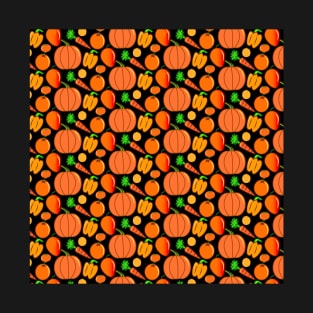 Orange Foods Pattern T-Shirt