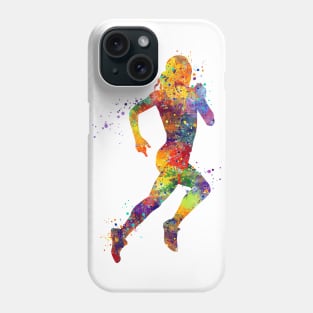 Girl Running Watercolor Phone Case