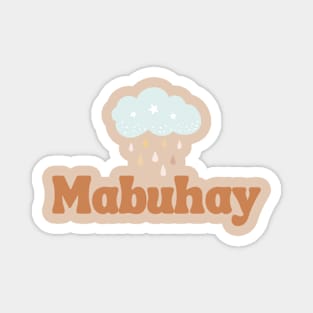 Proud Philippines Mabuhay with cute cloud Magnet