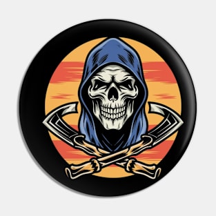 Traditional Grim Reaper Tattoo Pin