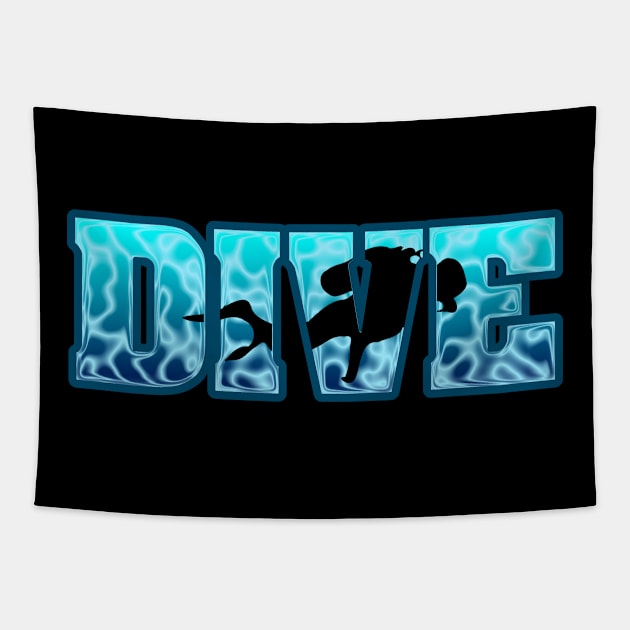 Scuba Diving Dive Design for Divers Tapestry by Tainted Designs