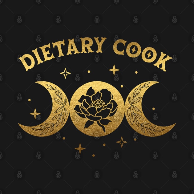 Dietary Cook - Boho Moon & Wild Rose Golden Design by best-vibes-only