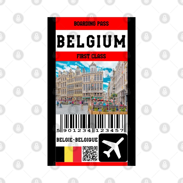 Belgium first class boarding pass by Travellers