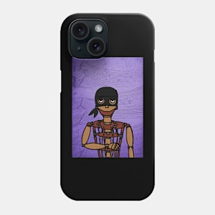 Unique Not a Puppet Digital Collectible - Character with BasicEye Color, PaintedSkin, and WoodItem on TeePublic Phone Case