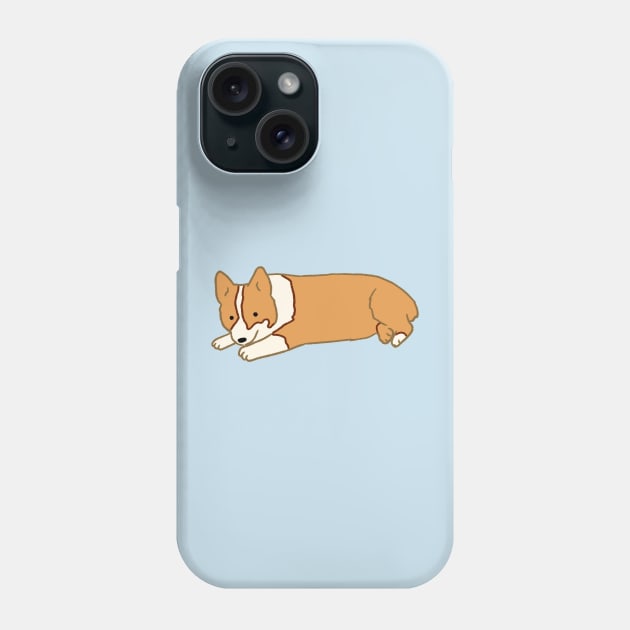 Cute Corgi sitting illustration Phone Case by Mayarart