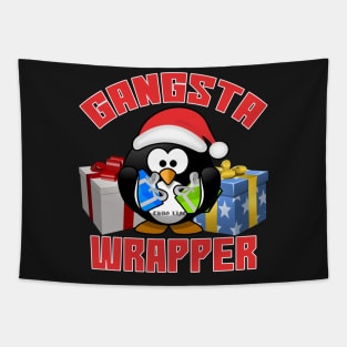 Gangsta Wrapper Funny Christmas T-Shirt Tapestry