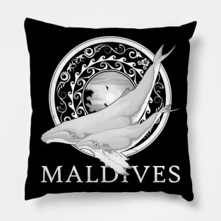 Maldives Republic Humpback Whales Pillow