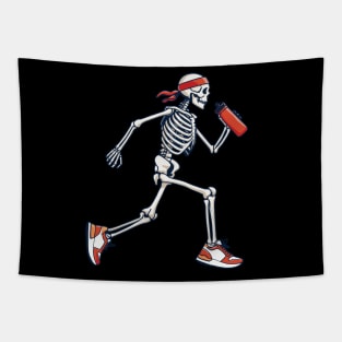 Skeleton Runner - Halloween Costume Perfect for Sports Fans Tapestry