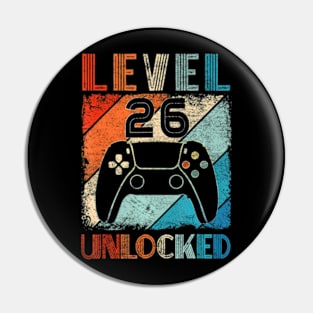 Level 26 Video 26th Birthday Pin