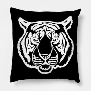 tiger face white Pillow