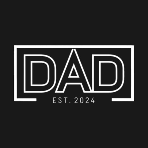 Dad Est. 2024 Logo Dad 2024 by YASSIN DESIGNER