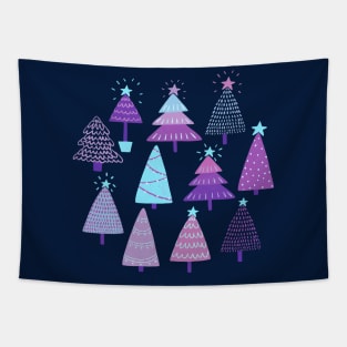 Christmas Trees - Purple Palette | Pattern Tapestry