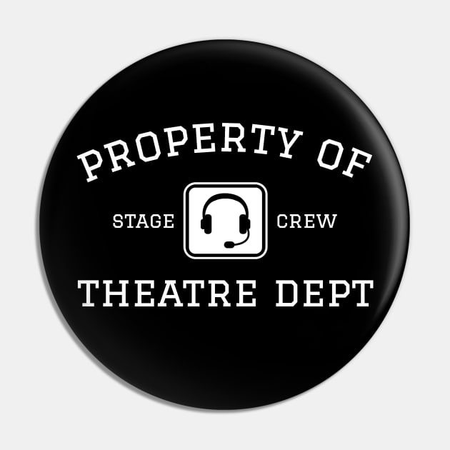 Stage Crew Theatre Pin by Huhnerdieb Apparel