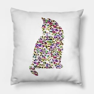 Colorful Leopard Spots Pillow