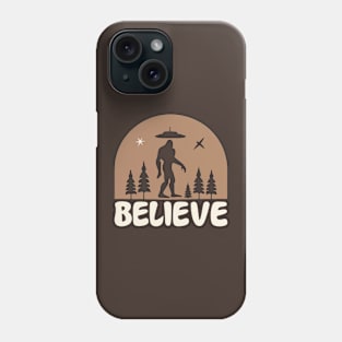 Believe UFO and Bigfoot Nature Design Phone Case