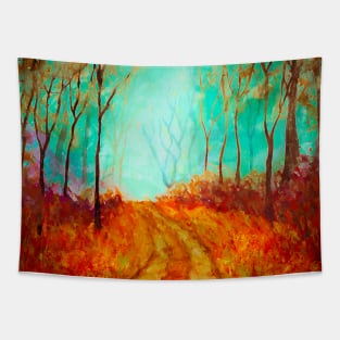 Autumn Forest path Tapestry