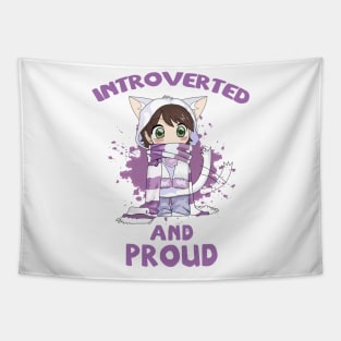 Funny Introvert Tshirt for Anime Chicks and geeks Tee Tapestry