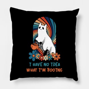 I Have No Idea What I'm Booing - Ghost Cat Pillow