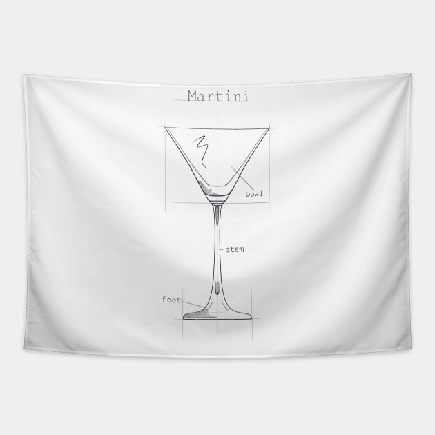 Martini Tapestry by Kineth