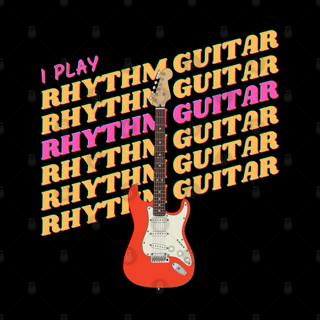 I Play Rhythm Guitar Fiesta Red Guitar by nightsworthy