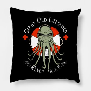 Great Old Lifeguard - dark background Pillow