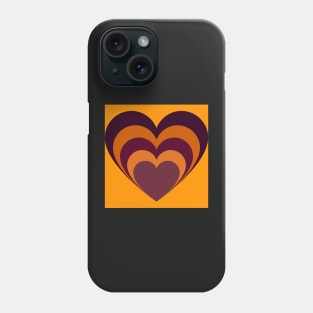 Autumn color shift heart - orange Phone Case