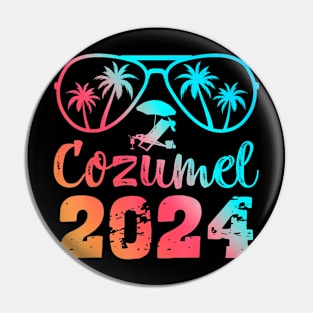 Summer Sunglasses 2024 Vacation Mexico Cozumel Beach Pin