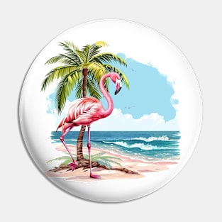 Flamingo Lovers Summer Vibes Pin