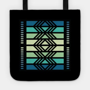 “Dimensional Morphing” - V.5 Blue/Green - (Geometric Art) (Dimensions) - Doc Labs Tote