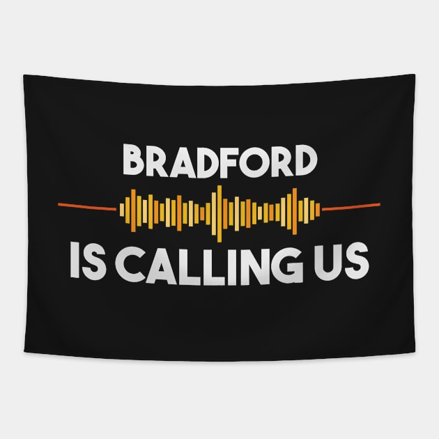 Bradford is Calling City Trip Gift Tapestry by woormle