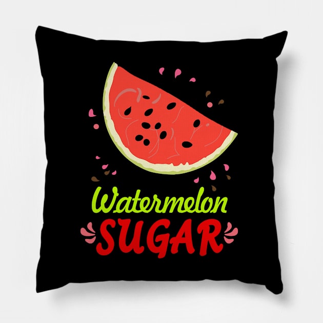 Watermelon Sugar Pillow by RainasArt