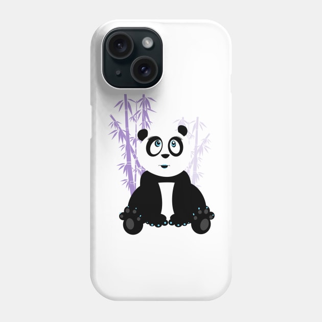 Panda Girl - Purple Phone Case by adamzworld