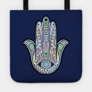 blue hamsa Tote