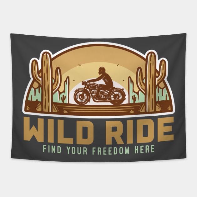 Wild ride Tapestry by Garis asli 