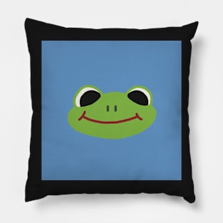 frog (blue) Pillow