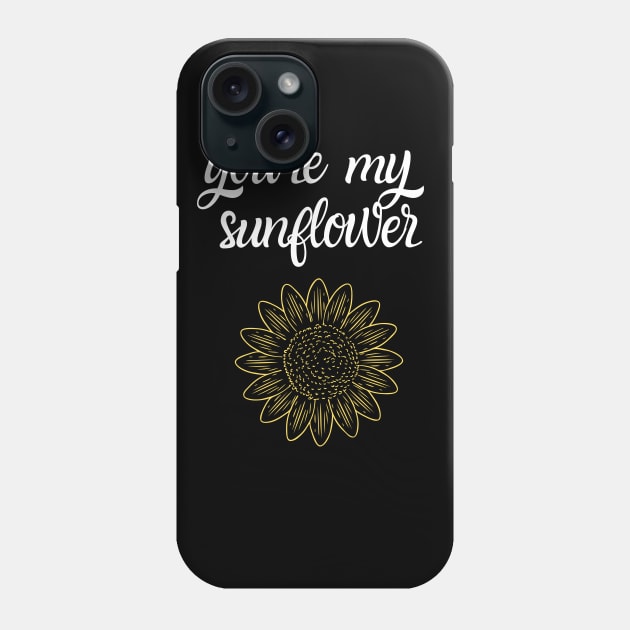 sunflower tee shirt Phone Case by Lindseysdesigns