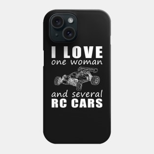 Racing Hearts - Funny 'I Love One Woman and Several RC-Cars' Tee! Phone Case