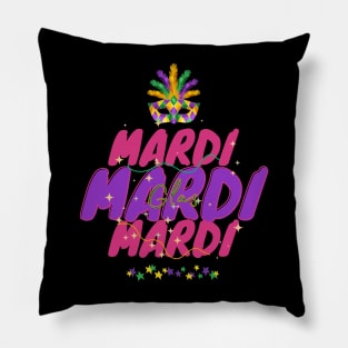 Funny Mardi Gras Carnival Pillow