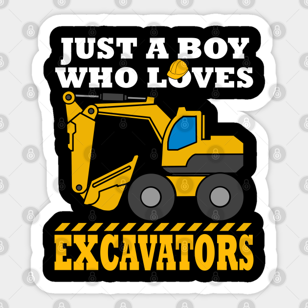 Excavator Sticker For Boys Excavator Gifts Kids Excavator - Excavator Gifts Boys - Sticker