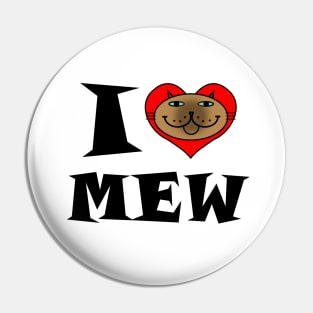 I Heart Cat - Siamese Cat Pin