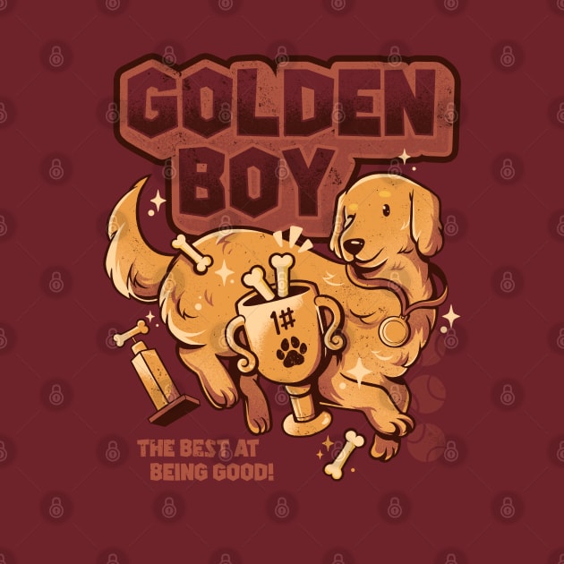 Golden Boy - Cute Golden Retriever Dog Gift by eduely