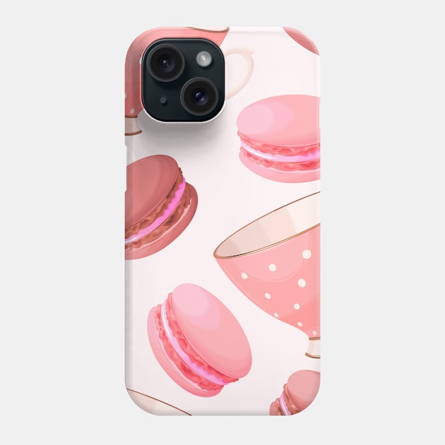 Blush Pink Watercolor Tea Party Artwork Phone Case by NewburyBoutique